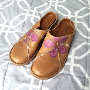 Josef Seibel Women's Comfort Slip On Sandal Brown/Pink Sz 40EU/ 9US